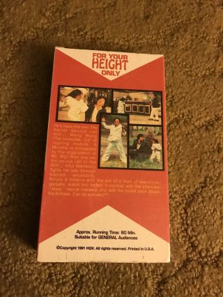 For Your Height Only VHS insanely rare INSANITY Weng Weng Sov Horror Cult 2