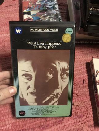 Whatever Happened To Baby Jane Vhs Rare Horror Warner Bros Clamshell Big Box