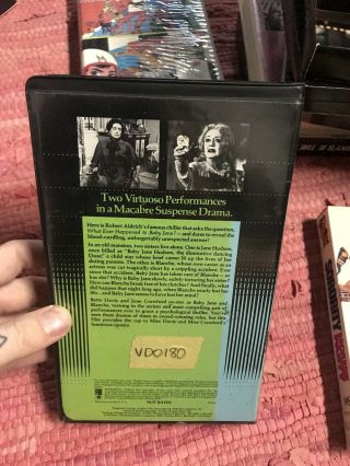 Whatever Happened To Baby Jane VHS Rare Horror Warner Bros Clamshell Big Box 2