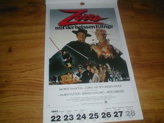 52 German Movie Posters From 1983,  Large Calendar Format.  Rare