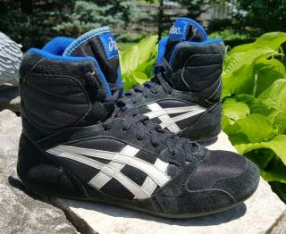 Rare Asics Blue/black Reflex Tiger Wrestling Shoes Size 7 Vintage