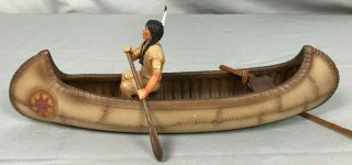 Schleich West 42013 Sioux Indian In 10 " Canoe Action Figure 2005 Toy Rare