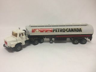 Vtg Majorette Petro Canada Fuel Tanker Semi Truck 1:60 Made In France Rare Vhtf