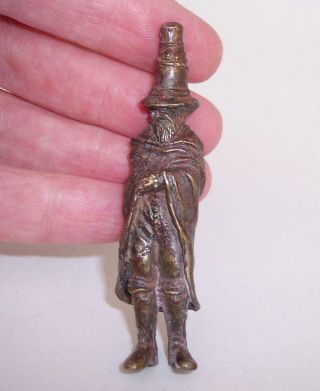 RARE Vintage/Antique SOLID BRONZE Miniature WISE MAN Soothsayer WIZARD 2