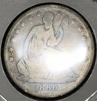 1860 O Seated Liberty Half Dollar Rare Silver U.  S.  Coin Money