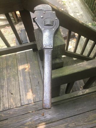 Vintage Rare 12”inch Offset Pipe Wrench U.  S.  A.  Tool