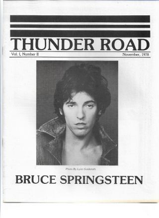 Bruce Springsteen - Thunder Road - Rare November 1978 Fanzine Vol I No.  Ii