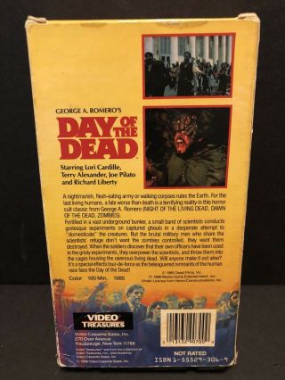 Day Of The Dead Rare Oop Horror Media Home Video Release Vhs Ntsc Htf 2