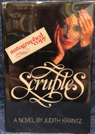 Signed Scruples By Judith Krantz (rare,  1978,  1st Edition,  W/jacket,  Vg -,  Vg -)