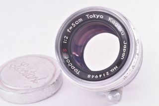 Rare Tokyo Kogaku Topcor - S Lens 50mm/f2 Leica 39mm Lmt Screw Mount 214948
