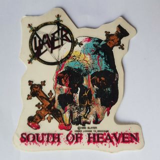 Rare Vintage Vinyl Sticker Metal Music Decal Slayer South Of Heaven