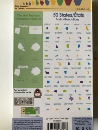 Cricut Cartridge - 50 STATES - Rare and Retired LINKED 2