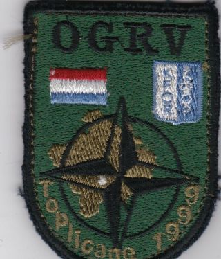 Rnlaf Dutch Air Force Kfor Joint Guarding Kosovo Topličane Ogvr Patch Rare