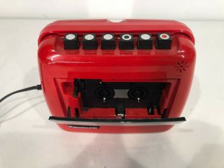 RARE Vtg 1970 PANASONIC RQ - 711S Cassette Tape Portable Player Retro Boombox RED 6