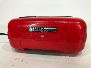 RARE Vtg 1970 PANASONIC RQ - 711S Cassette Tape Portable Player Retro Boombox RED 7