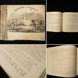 1832 Manuscript Nottingham Villages 117 Hand Written Pages Unseen Rare