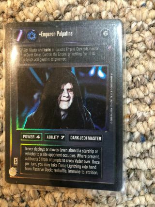 Emperor Palpatine Star Wars Ccg Reflections Ii Card - Ultra Rare Foil - Swccg