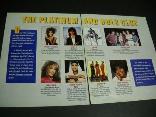 Whitney Houston Grateful Dead Whodini Carly Simon Rare 2 - Pc 1987 Promo Poster Ad