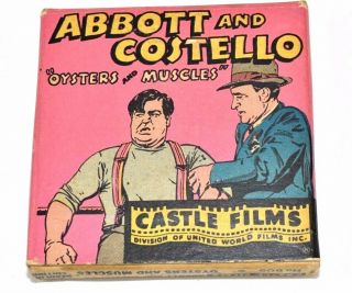 Abbott And Costello 8mm " Oysters And Muscles " Castle Films Rare Headline Edition