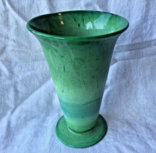 Tiffin Nile Green Glass Vase 7.  75 " Opaque Slag Glass Rare