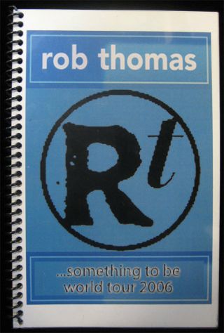 Rob Thomas Rare 2006 Something To Be World Tour Book Itinerary - Matchbox Twenty