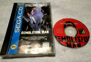Demolition Man (sega Cd) Action Game Wesley Snipes Stallone Complete Very Rare