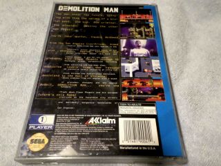 DEMOLITION MAN (Sega CD) action game Wesley Snipes Stallone Complete Very Rare 2