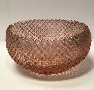 Vintage Rare Large Pink Depression Glass Bowl 8.  5”