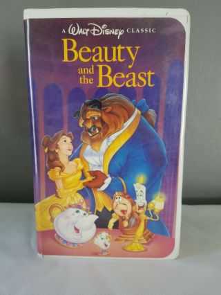 Rare Beauty And The Beast Vhs Tape 1325 Walt Disney 1992 Black Diamond Classics