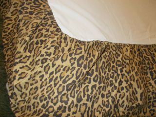 Rare Ralph Lauren Aragon Leopard Queen Bed Skirt 15 " Guinevere Medieval