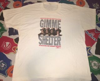 Rare Vintage Rolling Stones Gimme Shelter Promo Movie T Shirt Screen Stars Xl