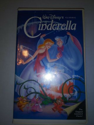Rare Walt Disneys Cinderella Black Diamond Red Signature Hologram Vhs