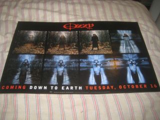 Ozzy Osbourne - (down To Earth) - 1 Static Sticker - 11x17 - - Very Rare