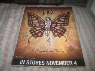 P.  O.  D.  - Payable On Death - 1 Static Sticker - 11x14 Inches - Rare
