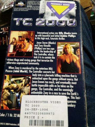 TC - 2000 VHS RARE OOP,  Billy Blanks,  Bolo Yeung,  Kickboxing,  CULT B - MOVIE 80 ' s 2