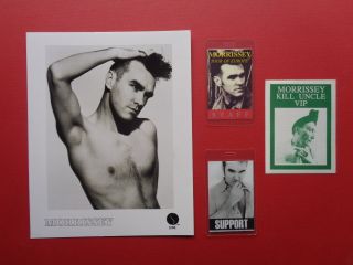 Morrissey Of The Smiths,  1 Promo Photo,  3 Backstage Passes,  Rare Originals,