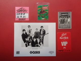 Oasis,  Promo Photo,  4 Backstage Passes,  Vary Rare