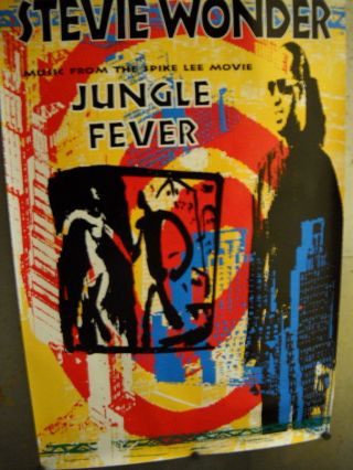 Stevie Wonder Large Rare 1991 Promo Poster For Jungle Fever