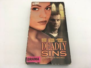 Deadly Sins (vhs,  1995) Rare Oop Htf Alyssa Milano Nude Schoolgirl Not On Dvd