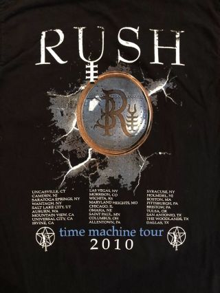 RARE Vintage RUSH Time Machine Tour 2010 Band T - Shirt Size Medium M 4