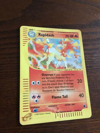 Pokemon Rapidash Holofoil Expedition Set Rare 26/165 Near / e - Reader 3