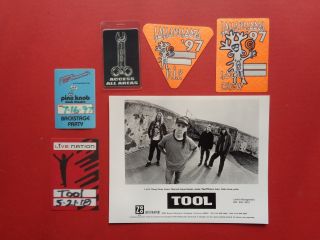 Tool,  B/w Promo Photo,  5 Backstage Passes,  Rare Originals