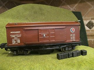 Lionel Rare 3814 Operating Merchandise Car In Good Cond With Load