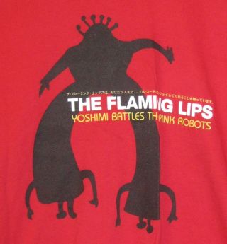 Flaming Lips Mega Rare 2002 Yoshimi Battles Robots Promo Shirt Med Unworn