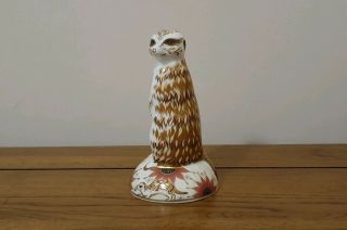 Rare Royal Crown Derby Meerkat Paperweight - 1st Quality - C.  2008 -.