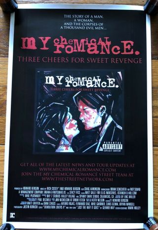 My Chemical Romance Three Cheers For Sweet Revenge Rare Promo Poster