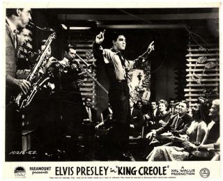 King Creole Lobby Card Elvis Presley Singing With Orchestra 1958 Rare