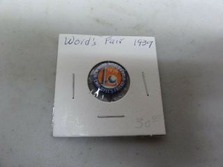 Old Rare Vintage Pinback Button Worlds Fair 1939 York Employees Friend