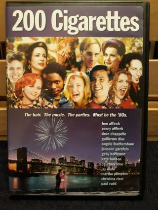 200 Cigarettes (1999) Dvd Ben Affleck,  Dave Chappelle,  Christina Ricci Oop Rare