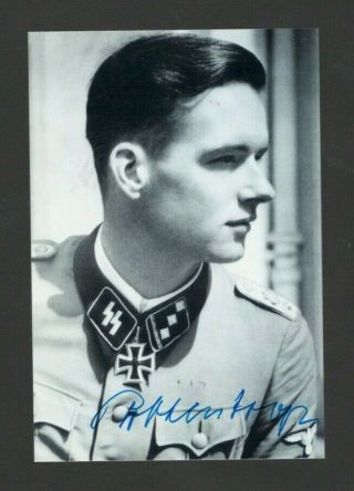Rudolf Von Ribbentrop Autographed Ww2 German Knight Cross Rare 4x6 Photo W/coa
